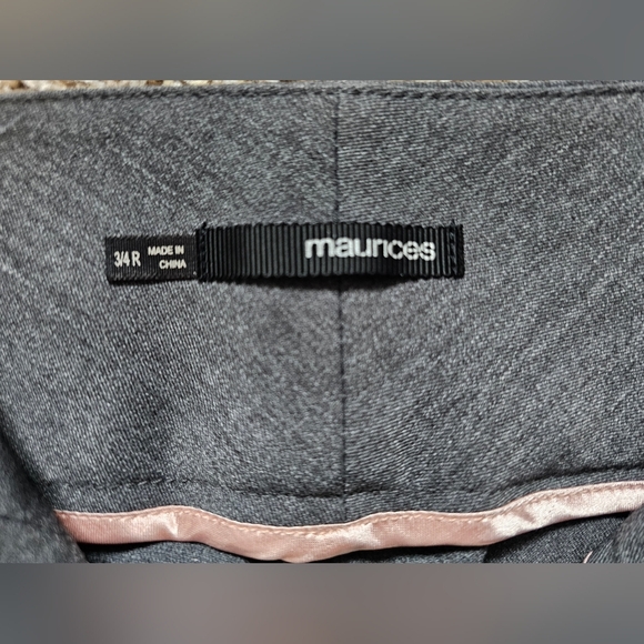 Maurices Women's gray work slacks, size 3/4R. - Picture 2 of 11